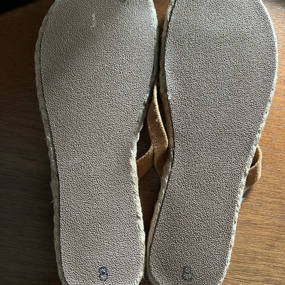 Jute slippers/flip-flops  brown:Tan size 8W. New - Picture 4 of 5